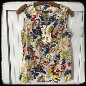 📣SOLD Talbots Small petite Floral Sleeveless Top EUC